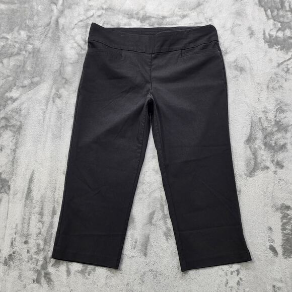 Christopher & Banks Pants - Christopher & Banks Pants Womens 12 Black Signature Slimming Pull On Crop Capri